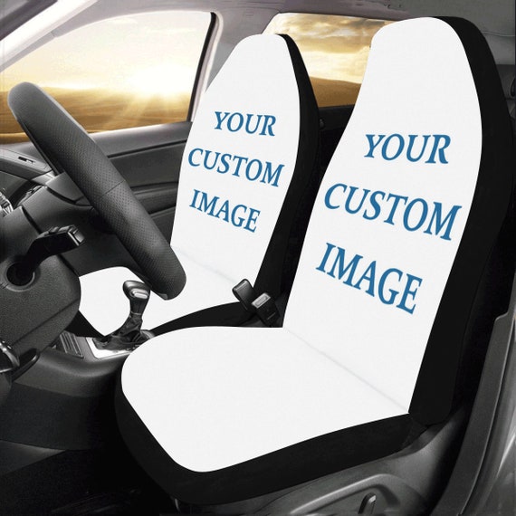 Custom Car Seat Covers Set Of 2, Personalized Car Seat Cover