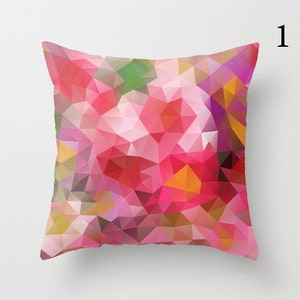 Pillow Cushion Covers Pillow Cover Pillow Case Designer Throw Decorative Geometric Pillow Art Cover Pillow Accent Pillow Pink Flower 16x16 image 2