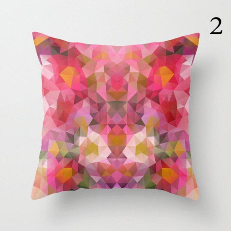 Pillow Cushion Covers Pillow Cover Pillow Case Designer Throw Decorative Geometric Pillow Art Cover Pillow Accent Pillow Pink Flower 16x16 image 3