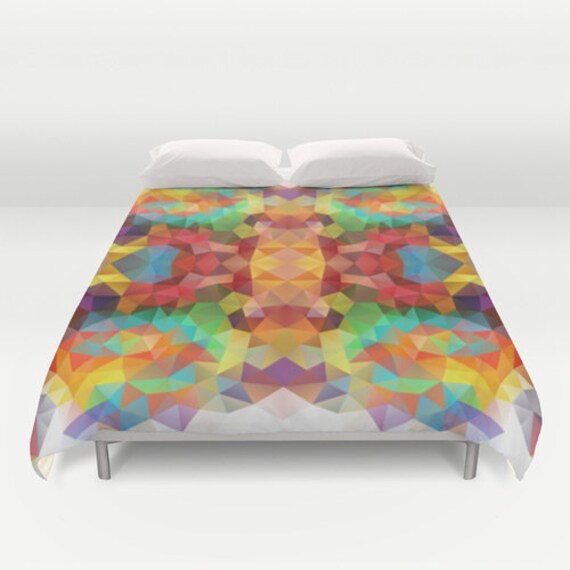 Yellow Duvet Cover Rainbow Duvet Cover Art Duvet Floral Etsy
