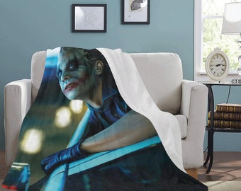 2019 Joker 3D Printed Throw Blanket Plush Sofa Bed Sherpa Fleece Blanket Gift 