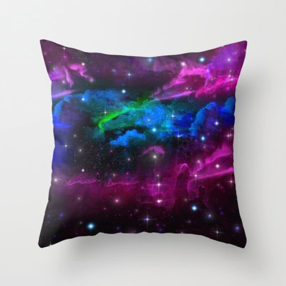 Purple Galaxy Space Pillowcase SOLD INDIVIDUALLY and Silver Pillow Cases Blue