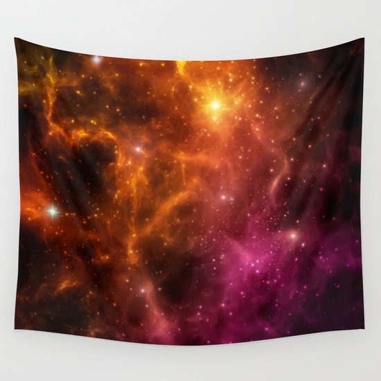 Wall tapestries Space wall tapestry Galaxy wall art Nebula Etsy