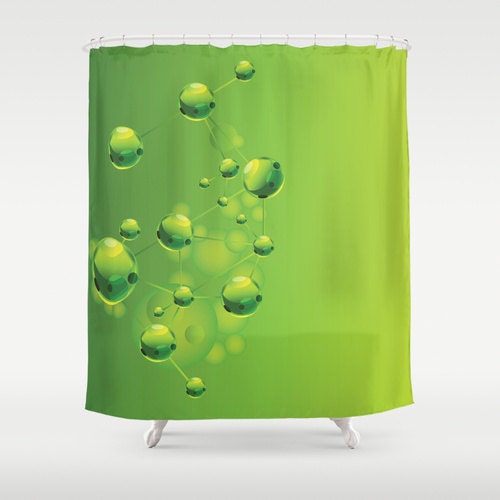 Science Shower Curtain Molecule Pattern Shower Curtain Pattern Etsy