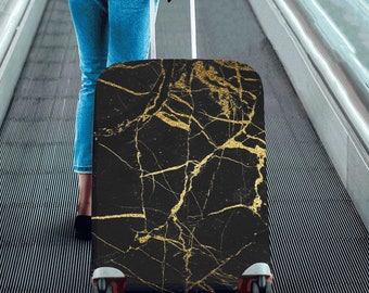 Luggage cover Marble Luggage cover protector Black Marble Luggage cover Art Luggage cover Gold Luggage Cover Marble Pattern Luggage cover