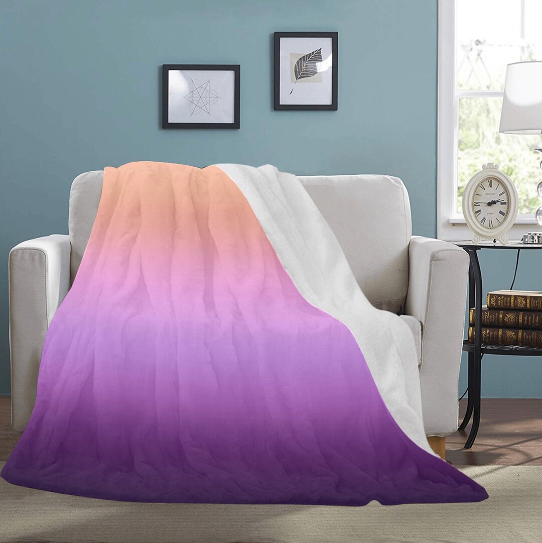 Purple Blanket Fleece Purple Throw Blanket Solid Blanket Kid Etsy