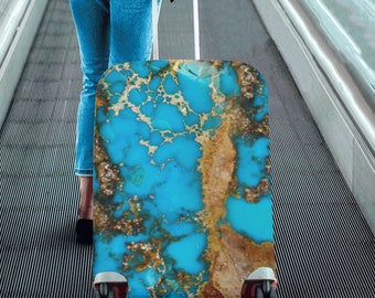 Luggage cover Marble Luggage cover protector Blue Marble Luggage cover Art Luggage cover Blue Luggage Cover Marble Pattern Luggage cover