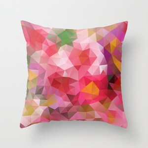 Pillow Cushion Covers Pillow Cover Pillow Case Designer Throw Decorative Geometric Pillow Art Cover Pillow Accent Pillow Pink Flower 16x16 image 1