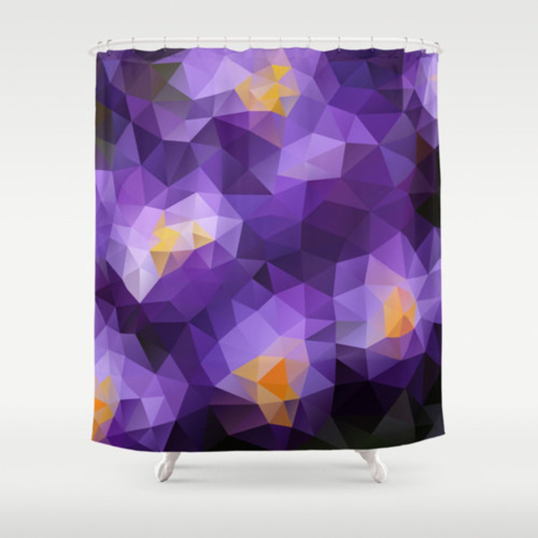 Purple Shower Curtain Bath Decor Abstract Shower Curtain Art Shower