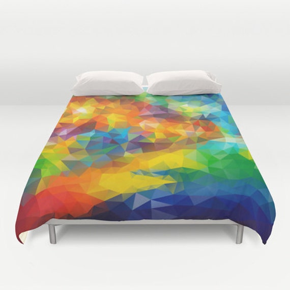 Rainbow Duvet Cover Lgbt Color Duvet Cover Modern Duvet Etsy