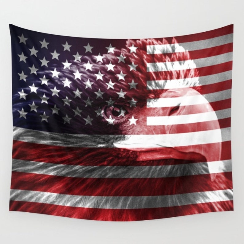 American Flag Tapestry Flag Art USA Flag Tapestry Military Etsy