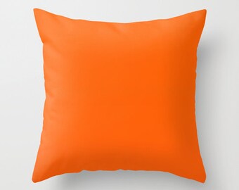 Solid Pillow Orange Cover Modern Minimalist Pillow case Decor Pillow cover Cushion covers Pillow case Accent pillow Couch pillow Decor pillo