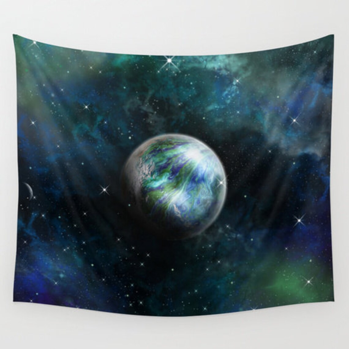 Blue Space Wall tapestries Galaxy tapestry Tapestry Etsy