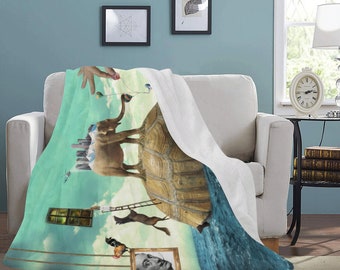 InterestPrint Fleece Blanket Cozy Soft Blanket Made of High Polyester Cute Creative Robot