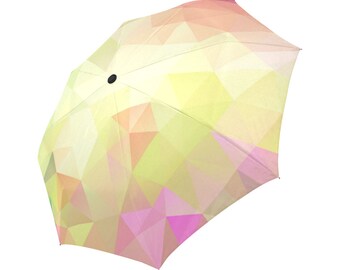 Rosa Regenschirm Kunst-Regenschirm Blumenentwurf Regenschirm Geometrischer Regenschirm Regenbogen-Regenschirm Foto-Regenschirm Automatischer Abstrakter Regenschirm