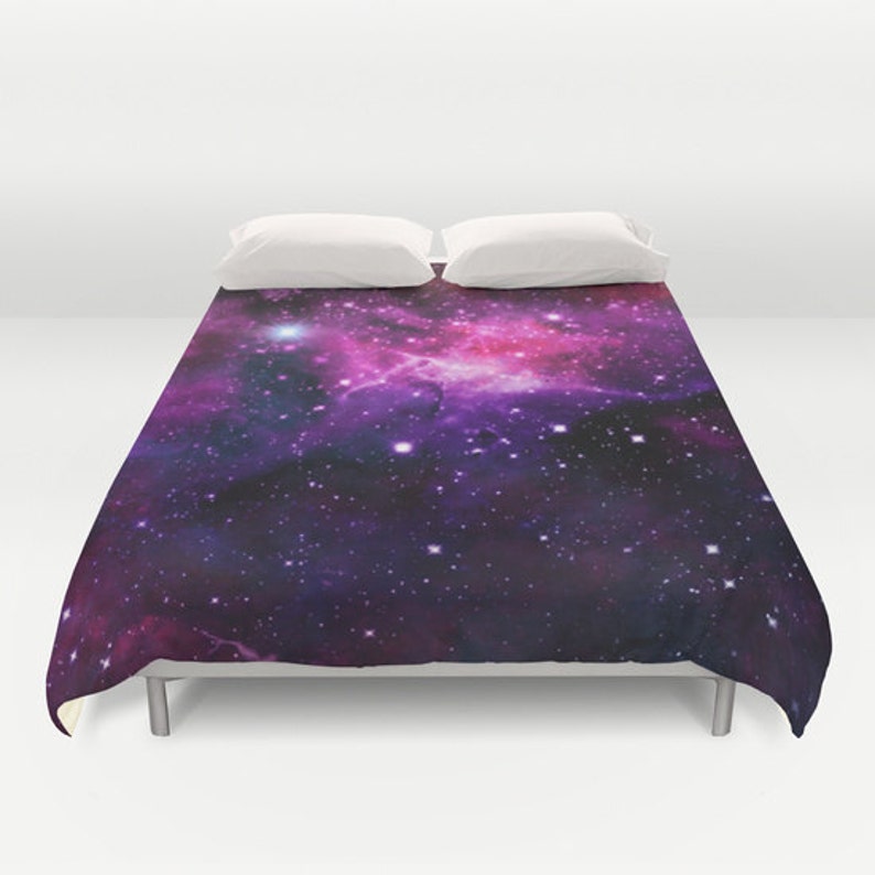 Space Violet Duvet Cover Nebula Lilac King Size