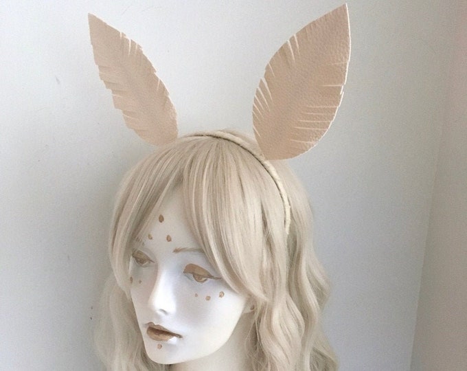 Cream Moth Antennae Headband / White Moth / Ermine Moth / Cosplay