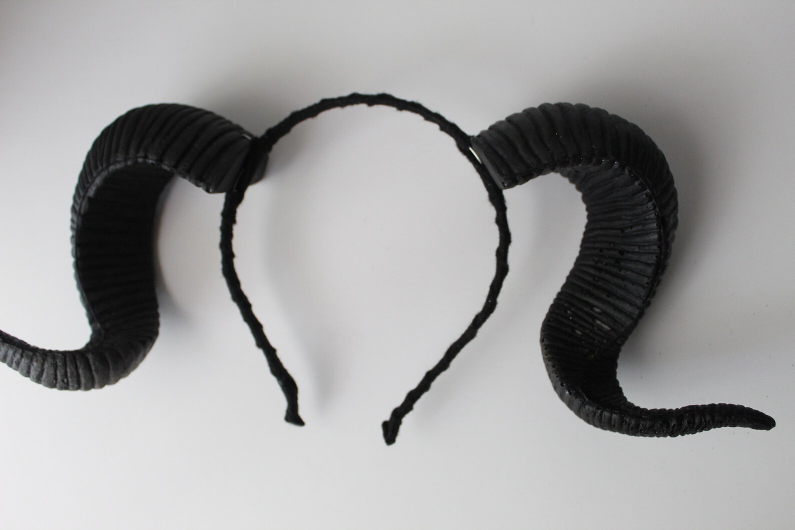 Black Ram Horns Headband / Fantasy Satyr Costume / Gothic Etsy