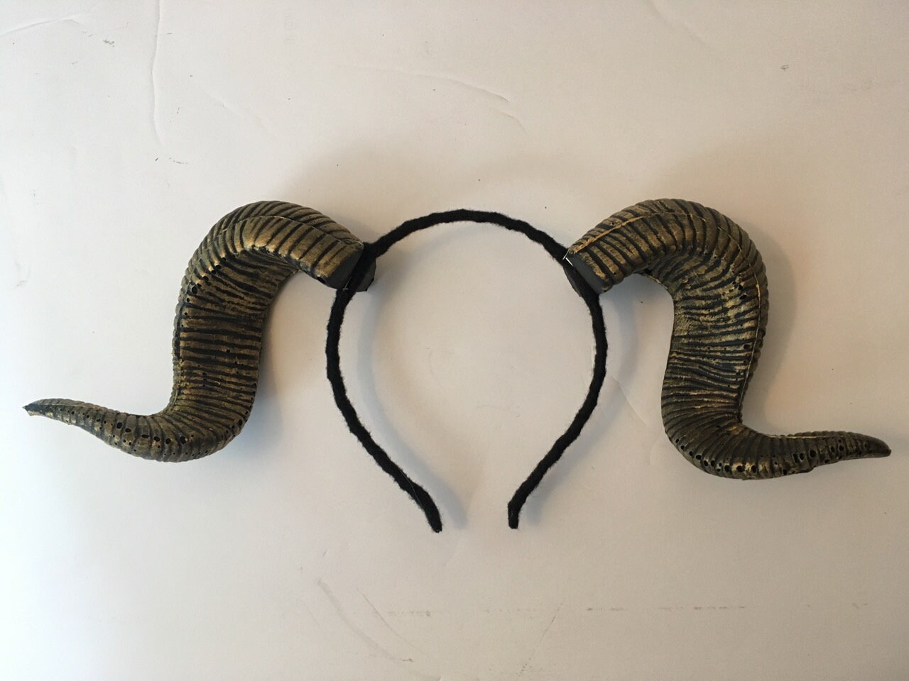Gold Metallic Ram Horns Headband / Fantasy Satyr Costume / Etsy