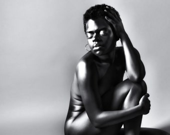 Marilyn, Female Art Nude Black and White Photographic limited edition print - Mature
