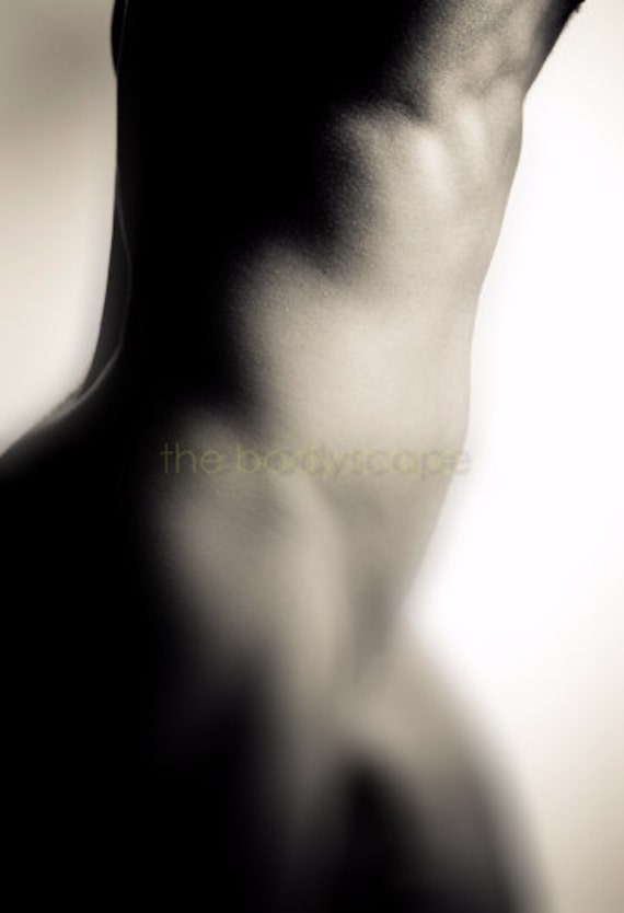 Captivating Male Nude Art Print, 8x12 - Timeless Black & White Photography- Mature