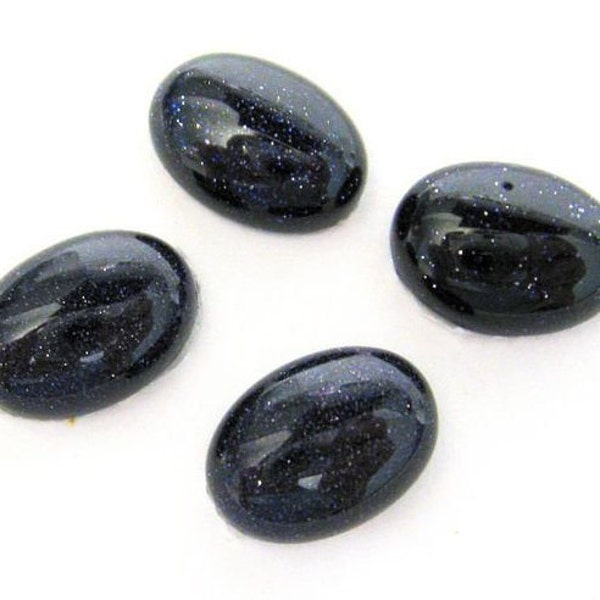 2 pieces of blue river 10 x 14 mm cabochon, gemstone for edging or gluing