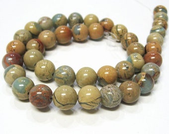 Sea Sediment Jasper Beads 10mm Gemstone Strand