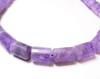 Lavender Amethyst Roller Faceted Gemstone Strand. chain strand