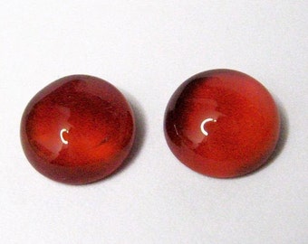 Carnelian 14 mm cabochon, gemstone for edging, sticking on