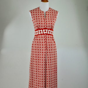 1960s Jay Anderson / POSH Red & White Mod Long - Etsy