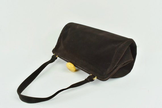 1940s  KORET Brown Suede  Handbag..........Fabulo… - image 1