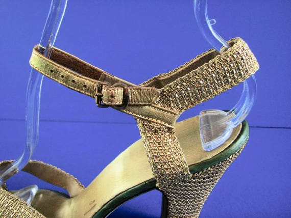 1940/50s Gold Lame Sandals for  John Wanamaker...… - image 5