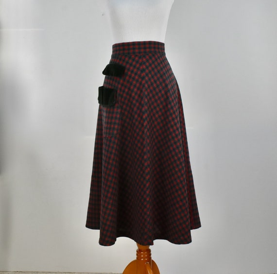 1940/50s  Red, Green & Black  Rockabilly  Check W… - image 2