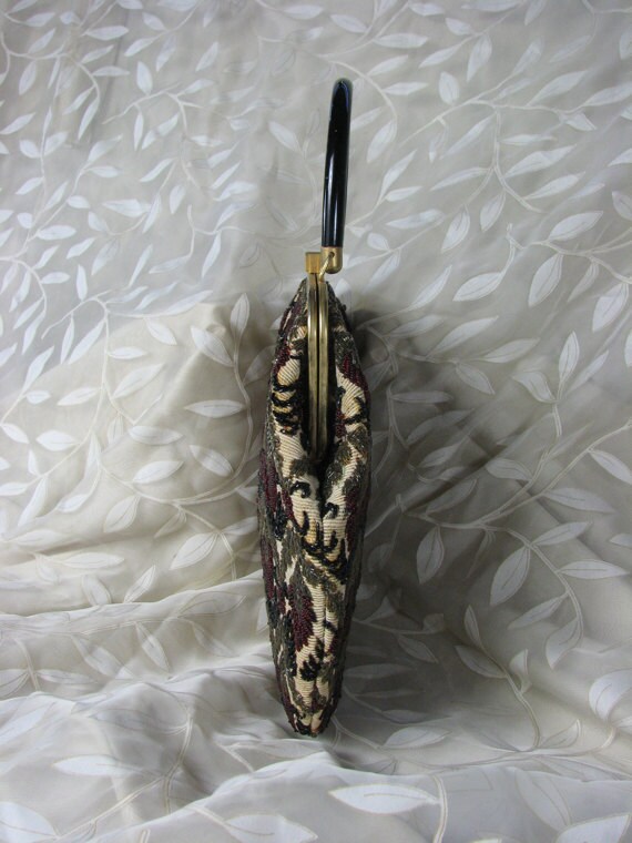 1950s LARGE Beaded Handbag.......Dramatic .....St… - image 5