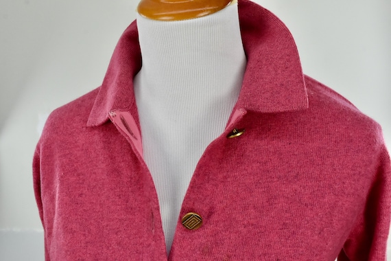 1950s Cashmere Raspberry Heather Sweater... Balle