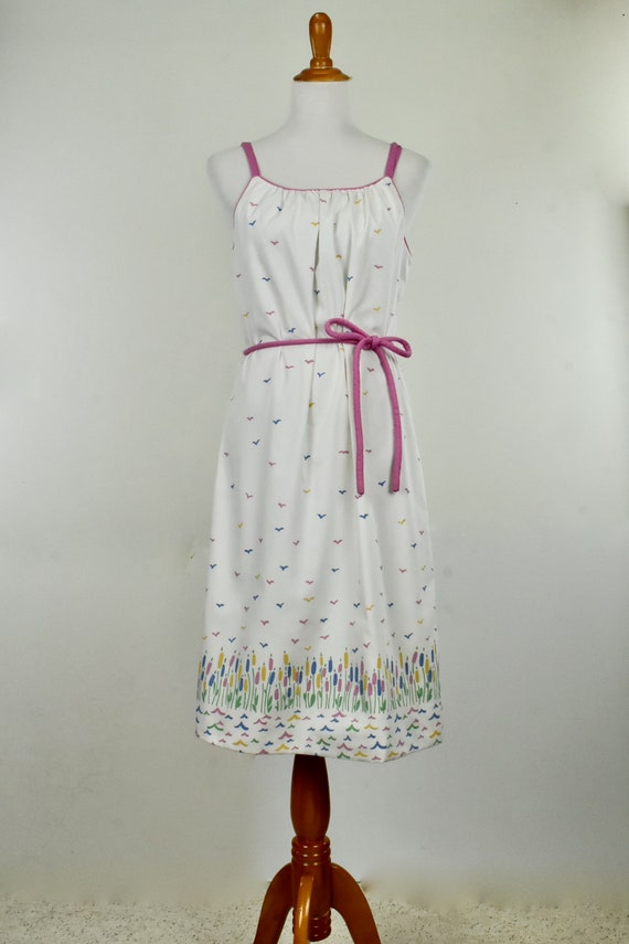 1960/70s VESTED GENTRESS Sundress of Sea Gulls &