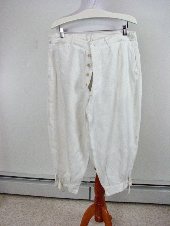 1910/20s Mens White Linen Knickers.......AUTHENTIC