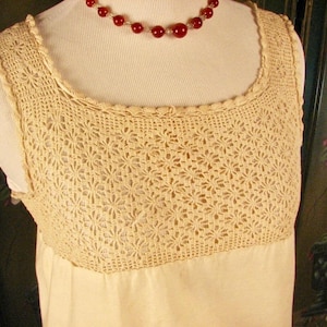 Victorian Hand Crocheted Corset Cover  / Camisole / Top       size X Small