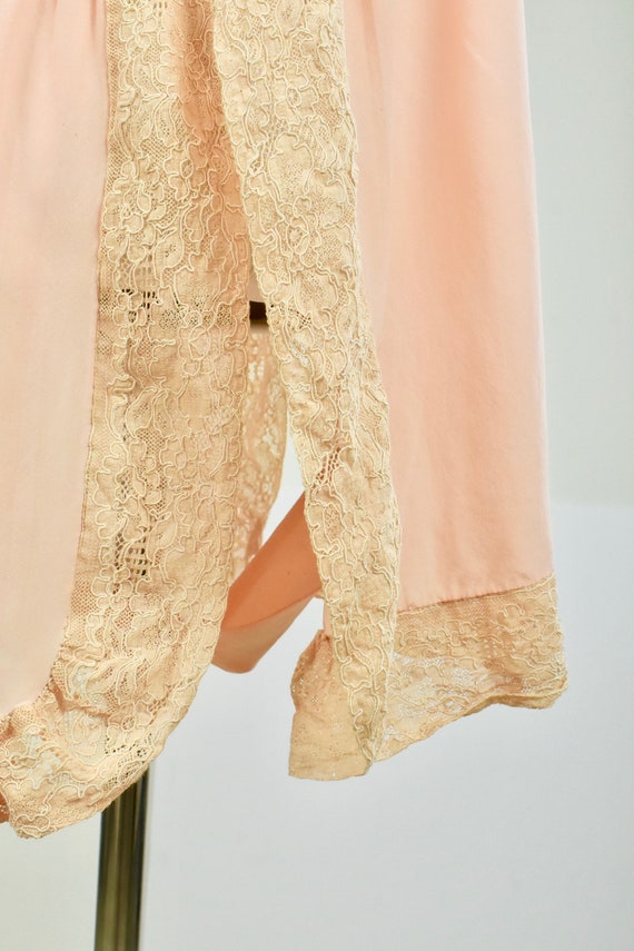 1920s Peach  Silk Step In Chemise... with HAND MA… - image 5