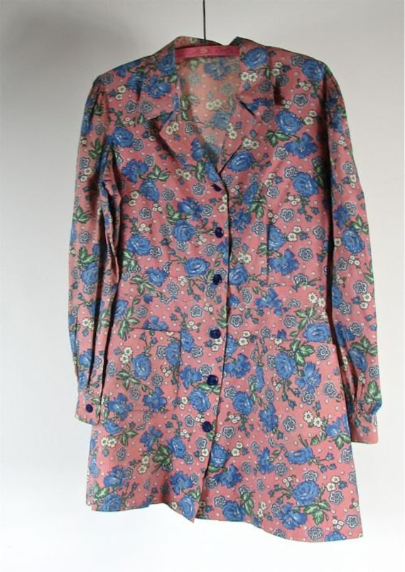1940s Cotton Floral Jacket.......size Large......