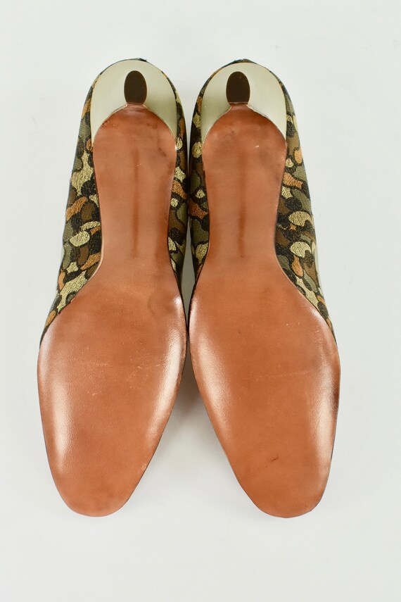 1950/60s Johansen Brocade & Leather Heels...... U… - image 7