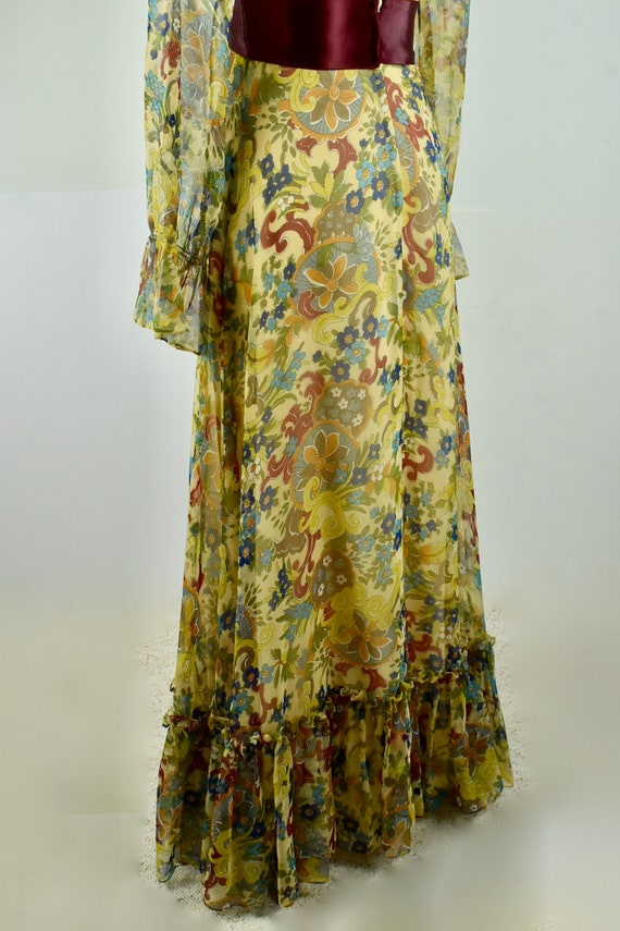 1970s Jack Bryan Chiffon GRANNY Dress........size… - image 3