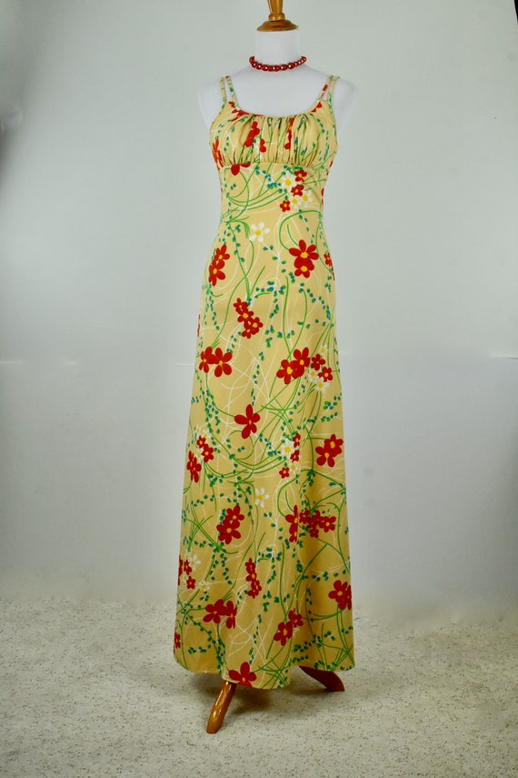 1970s JACK HARTLEY Polyester Maxi Dress.......siz… - image 3