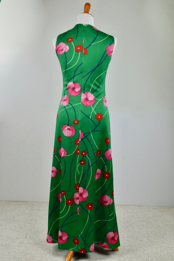 1960/70s  ADELE SIMPSON Polyester Knit Floral Lon… - image 5