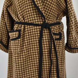 1920s Beacon Brown Checked Robe With Black Trim & Belt ......... Mens ...