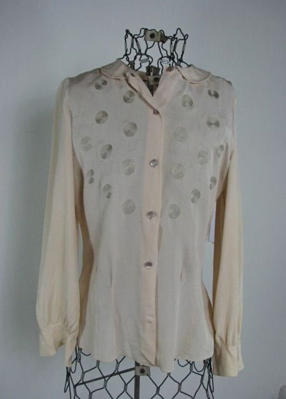 1950s  Silk Blouse...Elegant and Sophisticated  ..