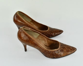 1950s Thos.Cort  Alligator  Heels  ...size 7 1/2