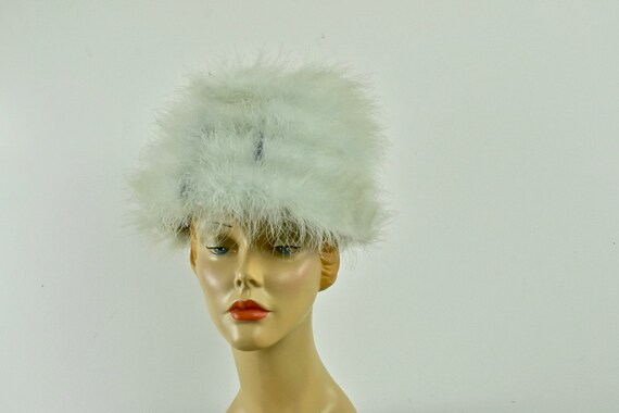1950s Evelyn VARON Marabou Hat 