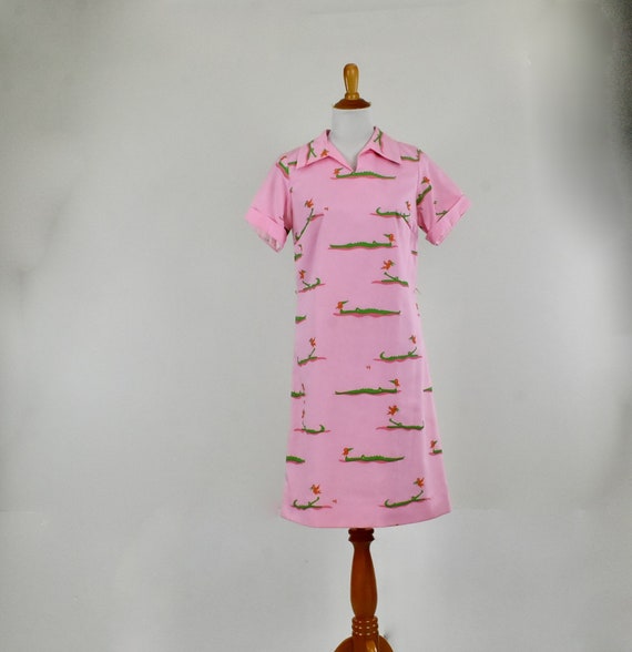 1960/70s VESTED GENTRESS Floral Summer Dress with