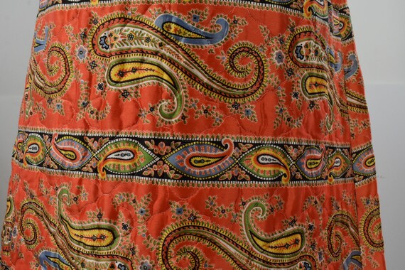 1970s Satin Quilted Maxi Skirt by Prestige.....si… - image 7